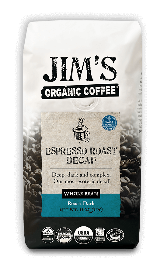 Espresso Roast Decaf – Jim's Organic Coffee