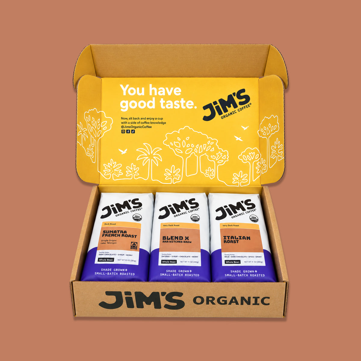 Jim's Organic Dark Roast Gift Collection