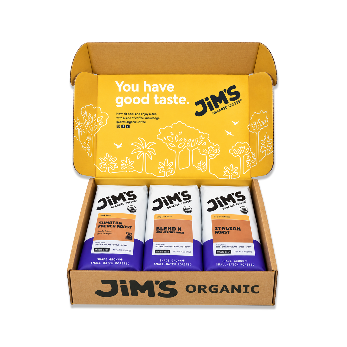 Jim's Organic Dark Roast Gift Collection