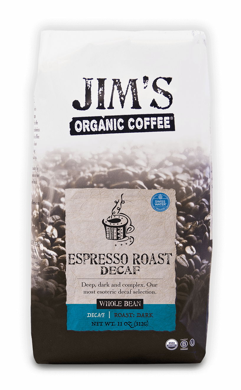 Espresso Roast Decaf Jim's Organic Coffee
